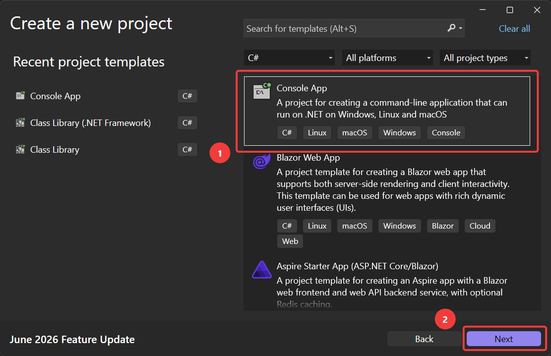 Create a new project