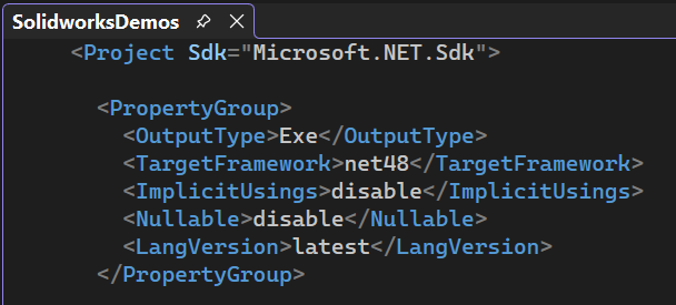 Update Project Settting