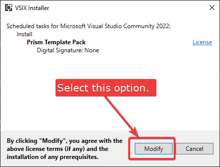 select modify